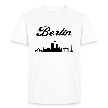 Horizon de la ville de Berlin - T-shirt Premium bio Homme - blanc - Devant - Nico (187cm)