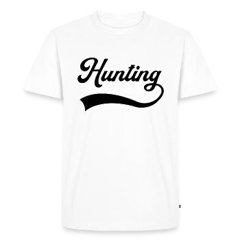 Hiking lettering - Men's Premium Organic T-Shirt - white - Front - Nico (187cm)