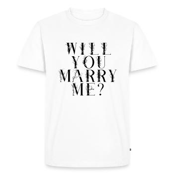 Marriage Wedding Saying - Men's Premium Organic T-Shirt - white - Front - Nico (187cm)