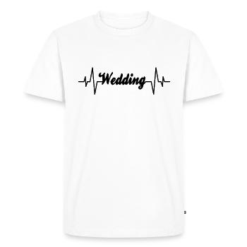 Wedding heartbeat - Men's Premium Organic T-Shirt - white - Front - Nico (187cm)