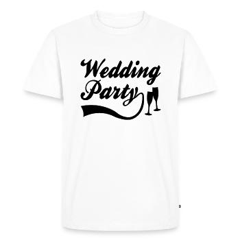 Fête de mariage - T-shirt Premium bio Homme - blanc - Devant - Nico (187cm)