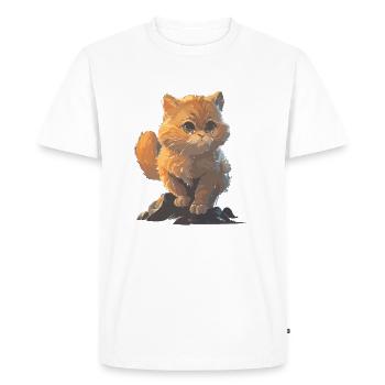 Cat cute cat drawing - Men's Premium Organic T-Shirt - white - Front - Nico (187cm)