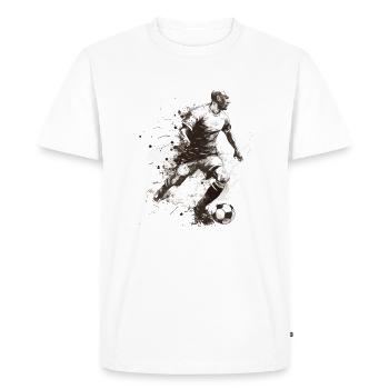 Footballeur - T-shirt Premium bio Homme - blanc - Devant - Nico (187cm)