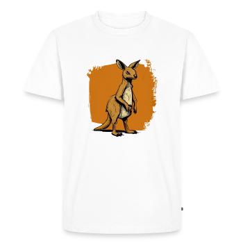 Style de bande dessinée kangourou - T-shirt Premium bio Homme - blanc - Devant - Nico (187cm)