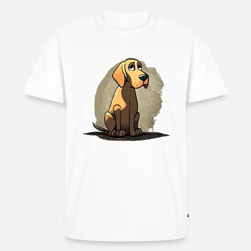 Hund im comic style - Männer Premium Bio T-Shirt - Weiß