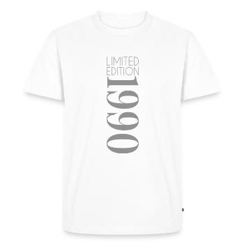 Limited Edition 1990 - Men's Premium Organic T-Shirt - white - Front - Nico (187cm)