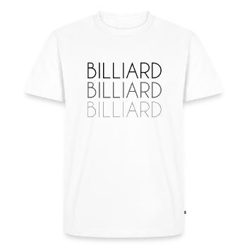 Billiard lettering - Men's Premium Organic T-Shirt - white - Front - Nico (187cm)
