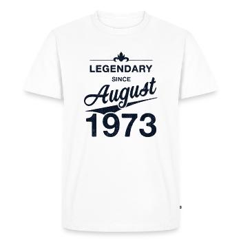 50e anniversaire Légendaire Août 1973 Volume 73 - T-shirt Premium bio Homme - blanc - Devant - Nico (187cm)