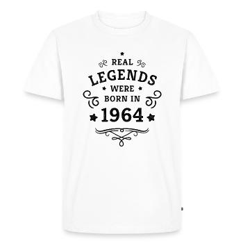 60th birthday legends born in 1964 - Men's Premium Organic T-Shirt - white - Front - Nico (187cm)