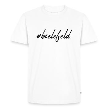 Bielefeld - Men's Premium Organic T-Shirt - white - Front - Nico (187cm)
