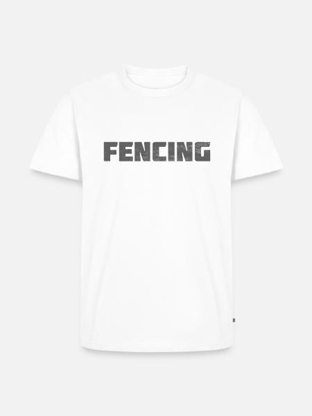 Fencing - Men's Premium Organic T-Shirt - white