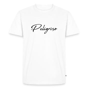 Peligroso Espagnol dangereux - T-shirt Premium bio Homme - blanc - Devant - Nico (187cm)