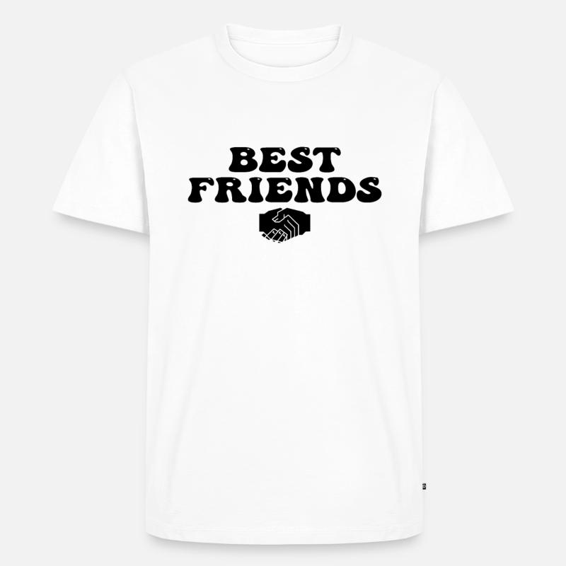 Beste Freunde - Männer Premium Bio T-Shirt - Weiß