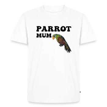 Perroquets Maman - T-shirt Premium bio Homme - blanc - Devant - Nico (187cm)