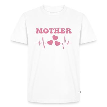 Les battements de cœur de la mère - T-shirt Premium bio Homme - blanc - Devant - Nico (187cm)