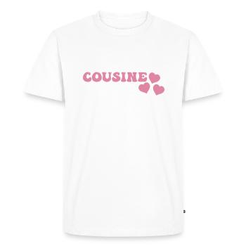 Cousin - Men's Premium Organic T-Shirt - white - Front - Nico (187cm)