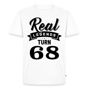 Real legends turn 68, 68 birthday - Men's Premium Organic T-Shirt - white - Front - Nico (187cm)