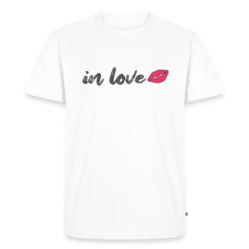 Amoureux, amoureux - T-shirt Premium bio Homme - blanc - Devant - Nico (187cm)