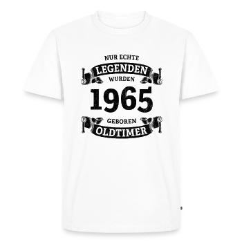 Real legends were born in 1965 60th birthday - Men's Premium Organic T-Shirt - white - Front - Nico (187cm)