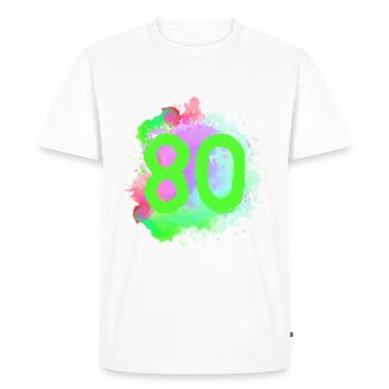 80 Nombre d’objets blob - T-shirt Premium bio Homme - blanc - Devant - Nico (187cm)