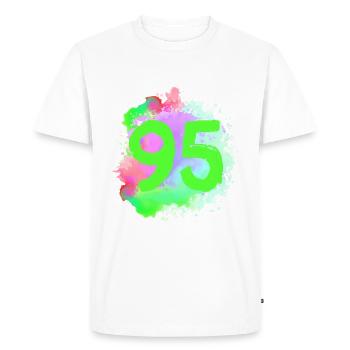 95 Nombre d’objets blob - T-shirt Premium bio Homme - blanc - Devant - Nico (187cm)