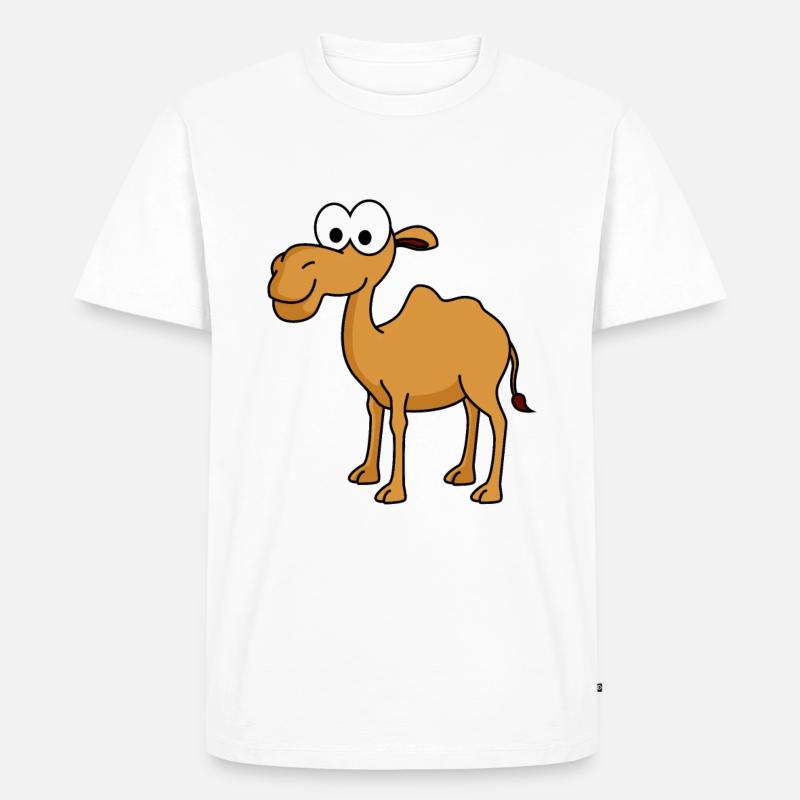 Kamel Comic - Männer Premium Bio T-Shirt - Weiß