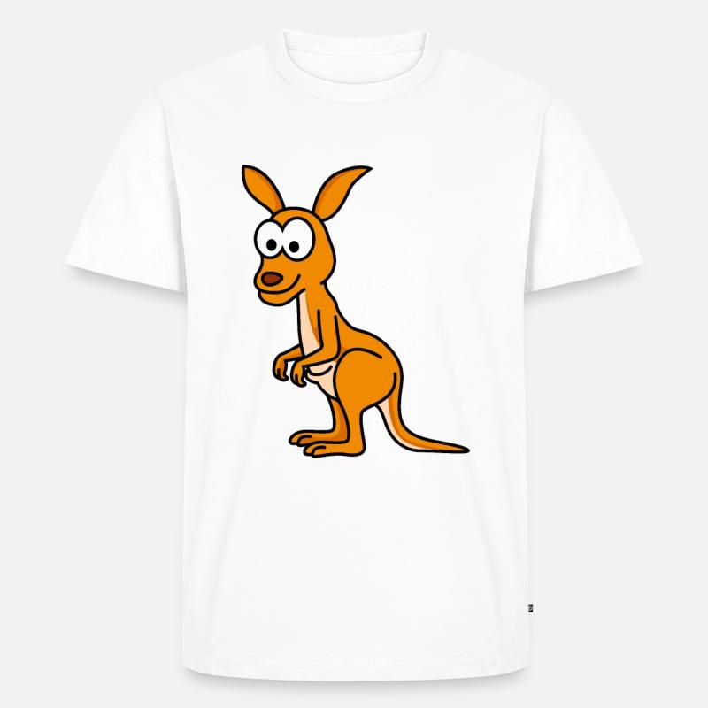 Kangaroo Comic - Männer Premium Bio T-Shirt - Weiß