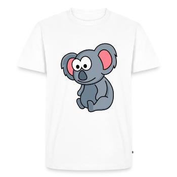 Koala Comic Animal - Men's Premium Organic T-Shirt - white - Front - Nico (187cm)