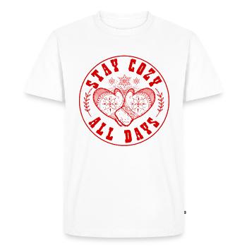 Winter Cold - Men's Premium Organic T-Shirt - white - Front - Nico (187cm)