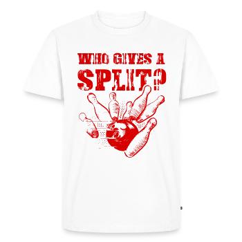 Bowling Split - Men's Premium Organic T-Shirt - white - Front - Nico (187cm)