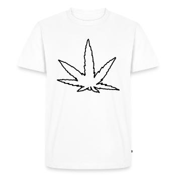 Cannabis leaf - Men's Premium Organic T-Shirt - white - Front - Nico (187cm)