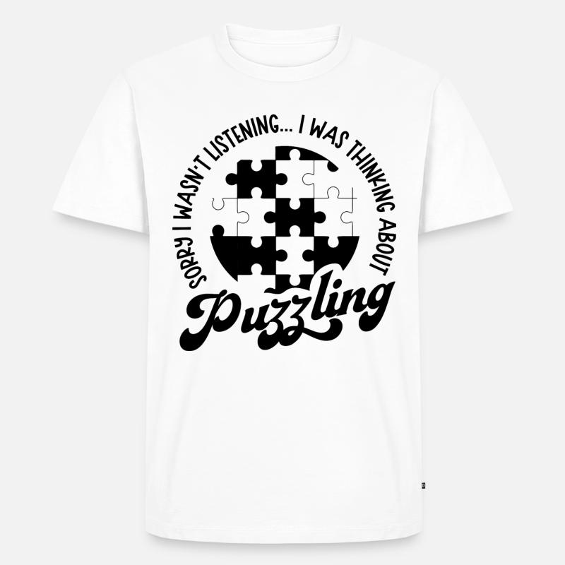 Puzzle Master Lustiges Hobby-Puzzle - Männer Premium Bio T-Shirt - Weiß