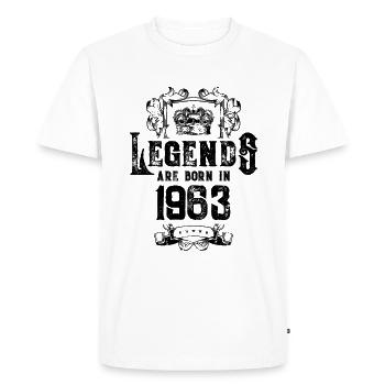 1963 légendes anniversaire - T-shirt Premium bio Homme - blanc - Devant - Nico (187cm)