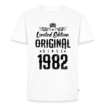 1982 limited edition - Men's Premium Organic T-Shirt - white - Front - Nico (187cm)