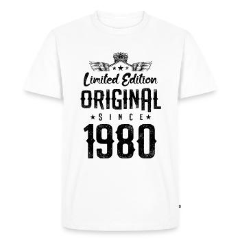 Édition limitée 1980 - T-shirt Premium bio Homme - blanc - Devant - Nico (187cm)