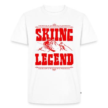 Ski Legend - Men's Premium Organic T-Shirt - white - Front - Nico (187cm)