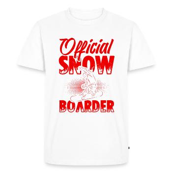 Snowboarder officiel - T-shirt Premium bio Homme - blanc - Devant - Nico (187cm)