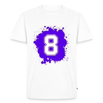 8 Nombre d’objets blob - T-shirt Premium bio Homme - blanc - Devant - Nico (187cm)
