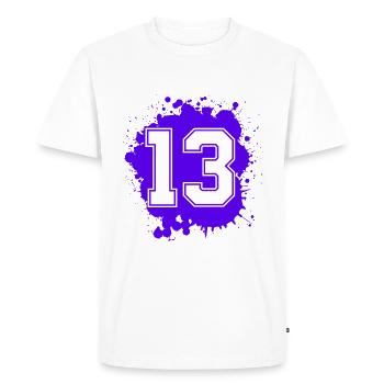 13 Nombre d’objets blob - T-shirt Premium bio Homme - blanc - Devant - Nico (187cm)