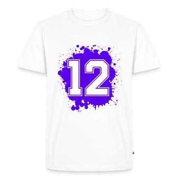12 Nombre d’objets blob - T-shirt Premium bio Homme - blanc - Devant - Nico (187cm)