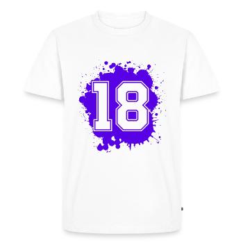 18 Nombre d’objets blob - T-shirt Premium bio Homme - blanc - Devant - Nico (187cm)