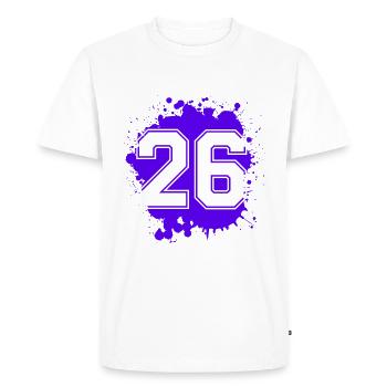 26 Nombre d’objets blob - T-shirt Premium bio Homme - blanc - Devant - Nico (187cm)