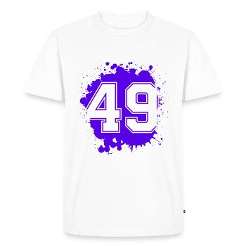 49 Nombre d’objets blob - T-shirt Premium bio Homme - blanc - Devant - Nico (187cm)