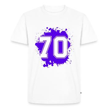 70 Nombre d’objets blob - T-shirt Premium bio Homme - blanc - Devant - Nico (187cm)