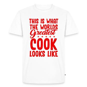 World's best chef - Men's Premium Organic T-Shirt - white - Front - Nico (187cm)