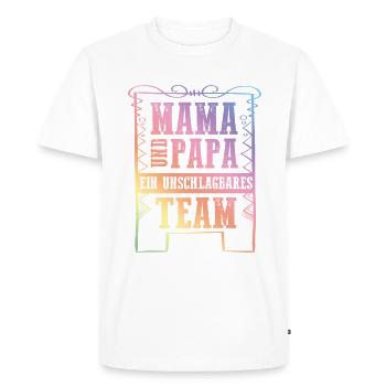 Équipe maman et papa - T-shirt Premium bio Homme - blanc - Devant - Nico (187cm)