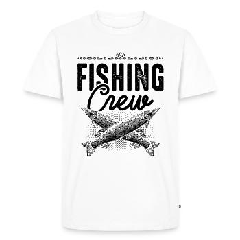 Équipage de pêche - T-shirt Premium bio Homme - blanc - Devant - Nico (187cm)