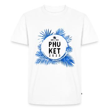 Phuket 2023 Colorful - Men's Premium Organic T-Shirt - white - Front - Nico (187cm)