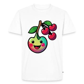 Cherry Comic - Men's Premium Organic T-Shirt - white - Front - Nico (187cm)