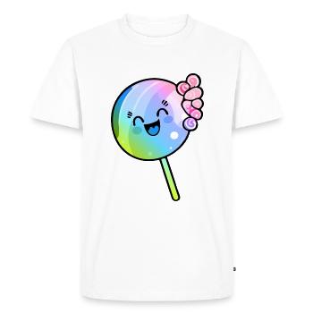 Lollipop Comic Coloré - T-shirt Premium bio Homme - blanc - Devant - Nico (187cm)